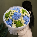 Blue & Green Hydrangea Luxury Bouquet