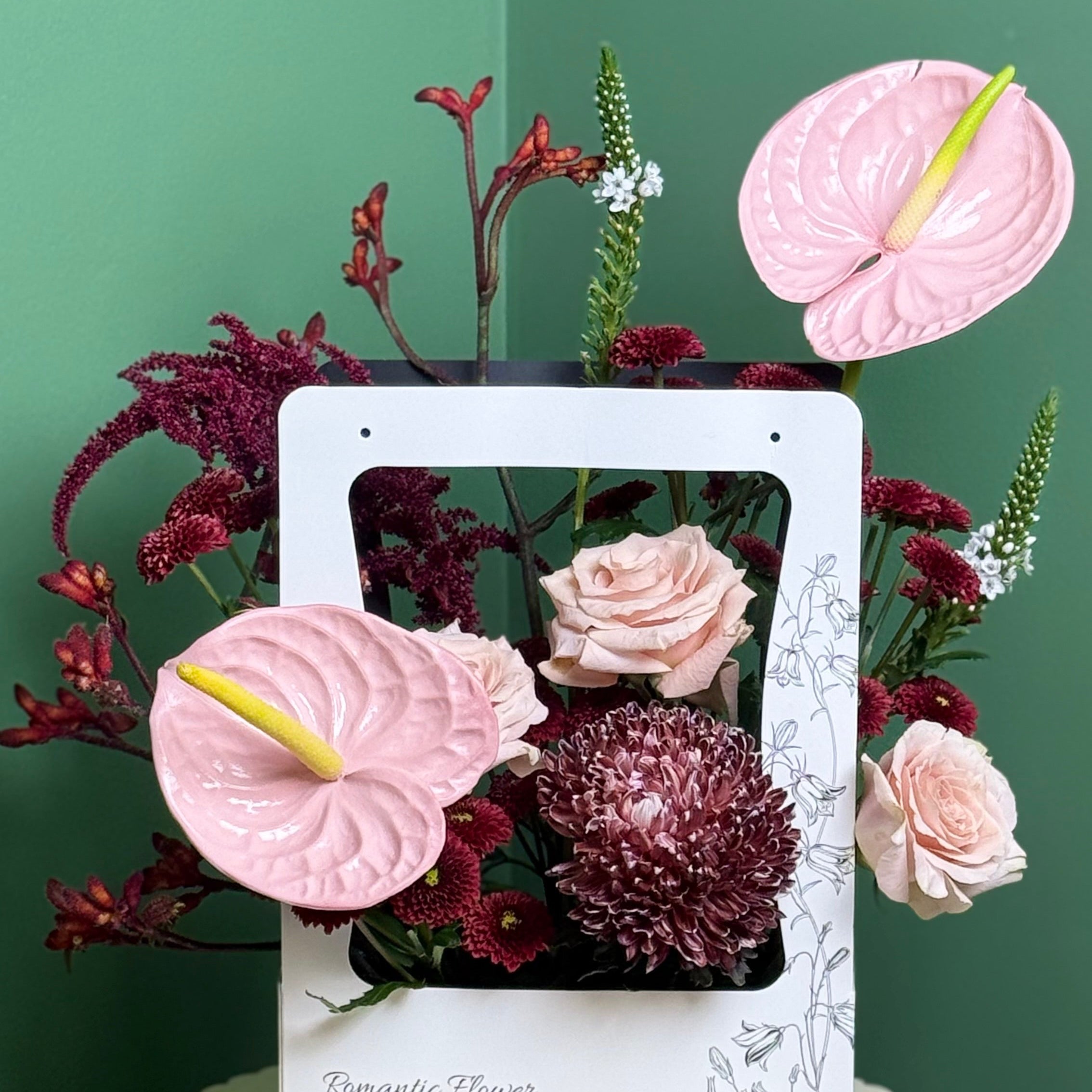 Blush Enchantment Floral Frame