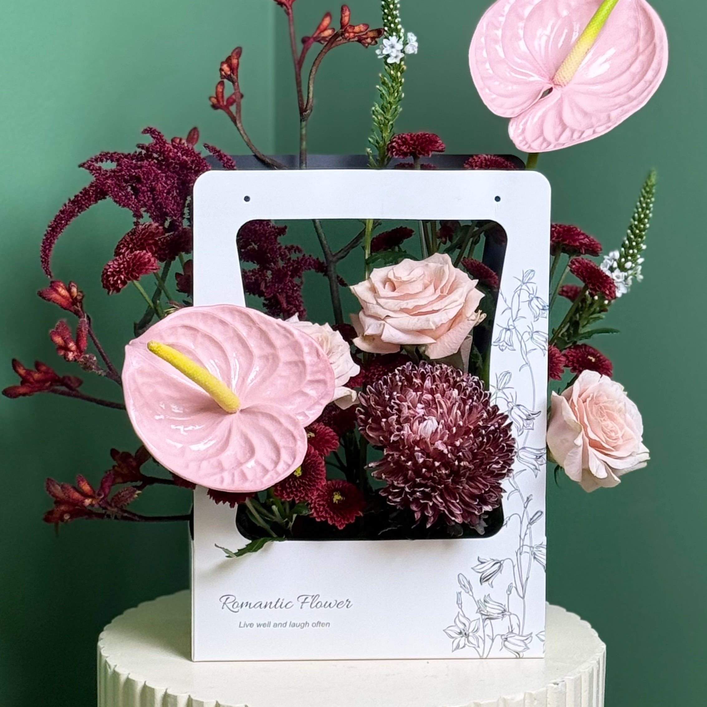 Blush Enchantment Floral Frame