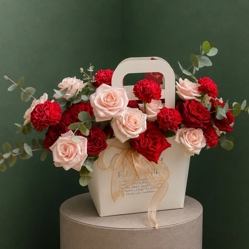 Passion & Blush Flower Bag
