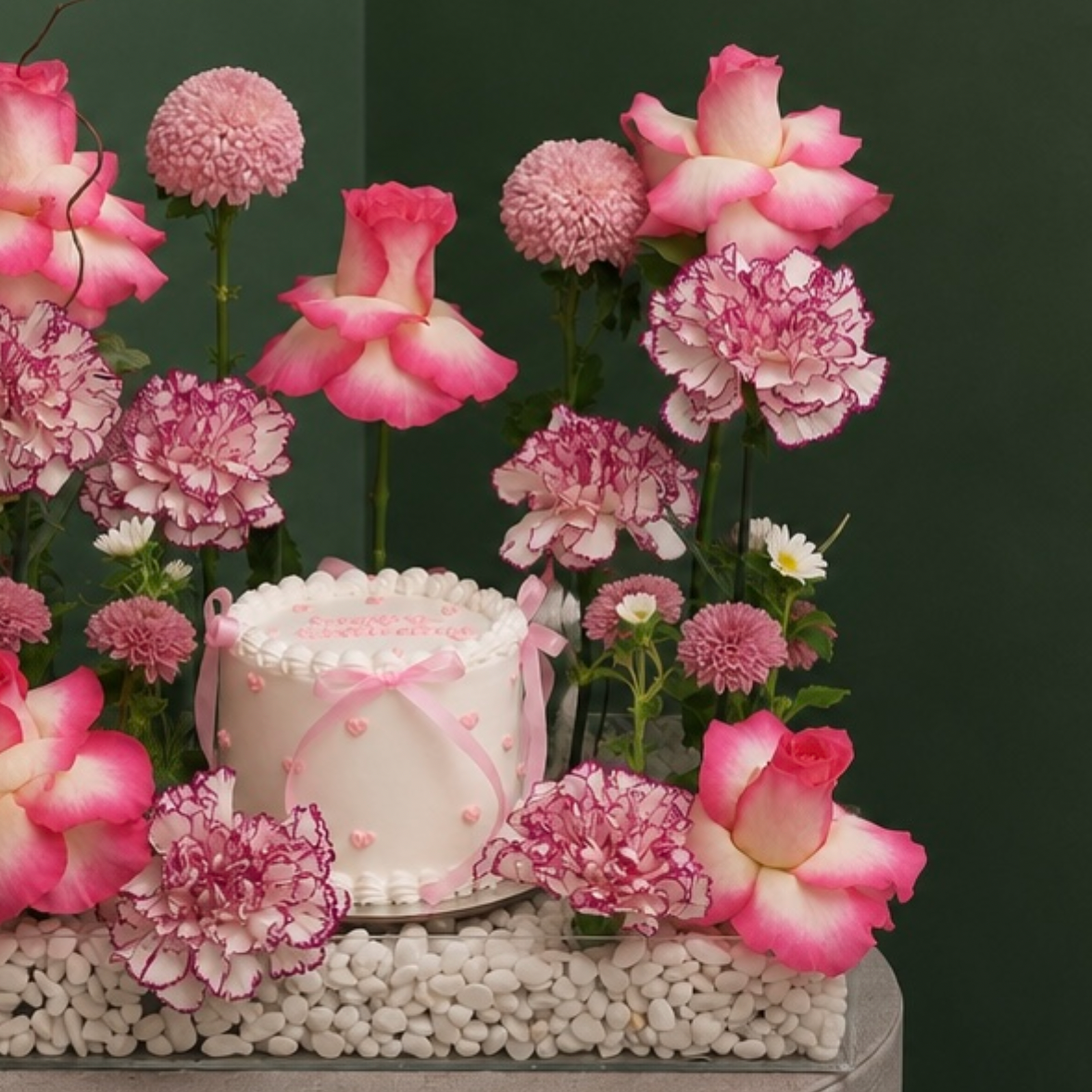 Blushing Celebration Cake
