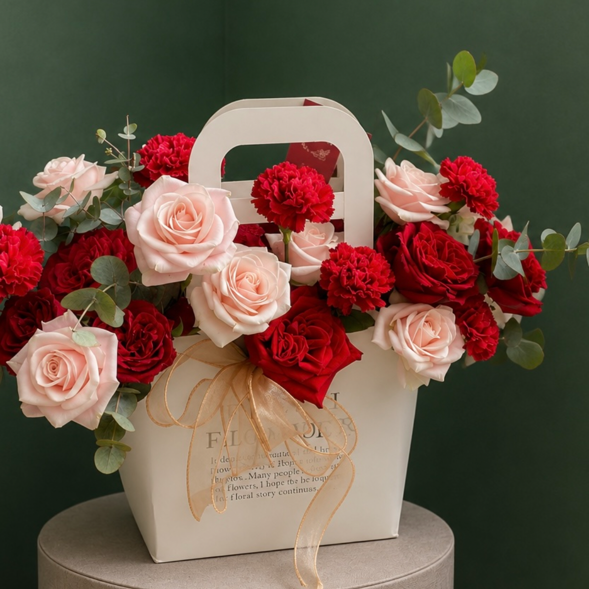 Passion & Blush Flower Bag