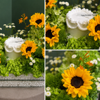 Cake With Blooming Sunshine Tray