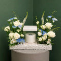 Cake With Blooming Celebration Floral Tray