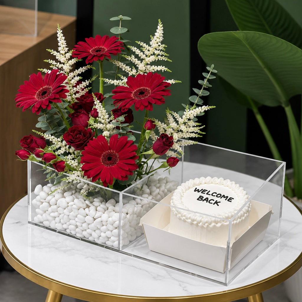 Crimson Welcome Bloom & Cake Box