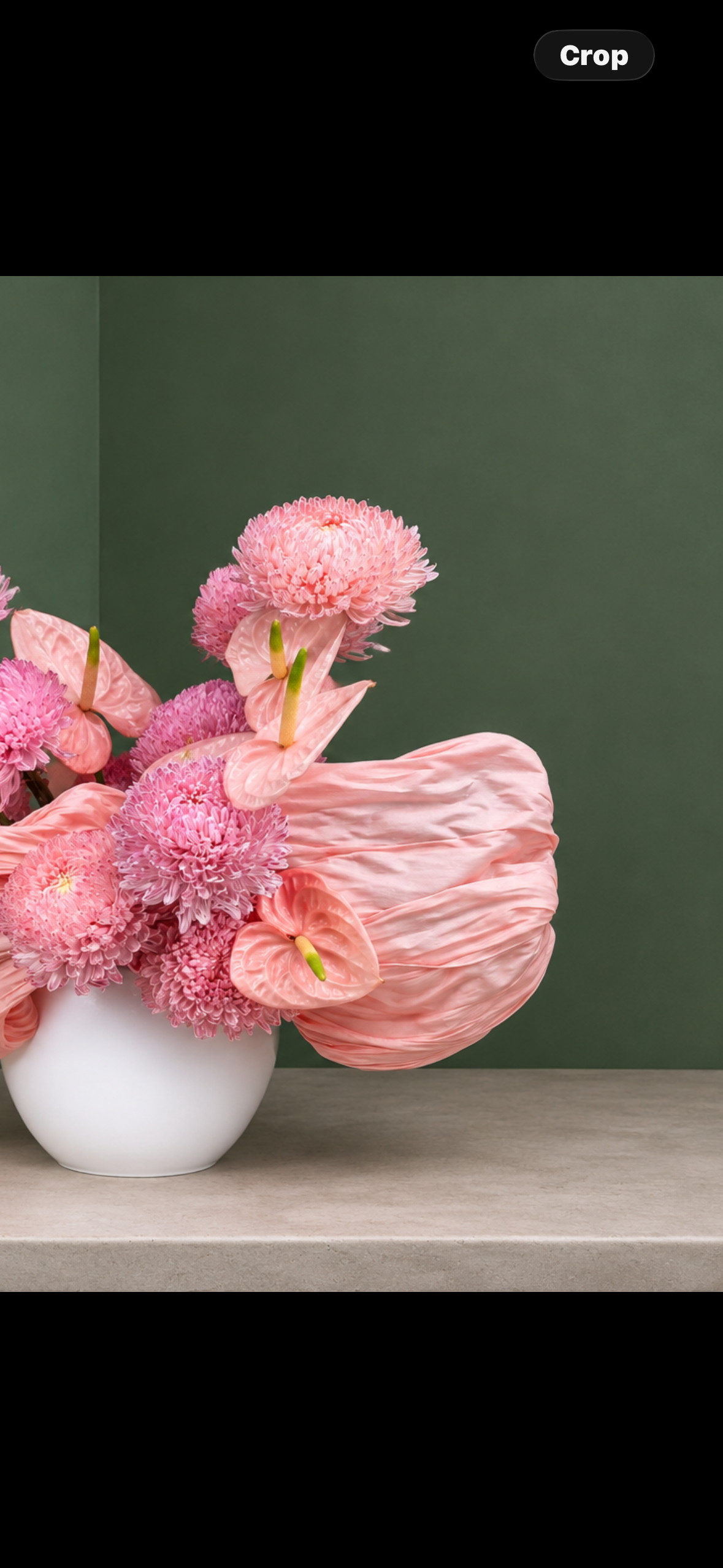 Pink Blush Anthurium & Chrysanthemum Vase