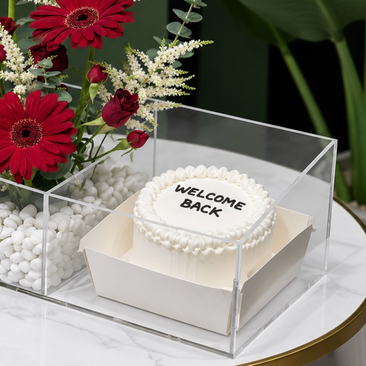 Crimson Welcome Bloom & Cake Box