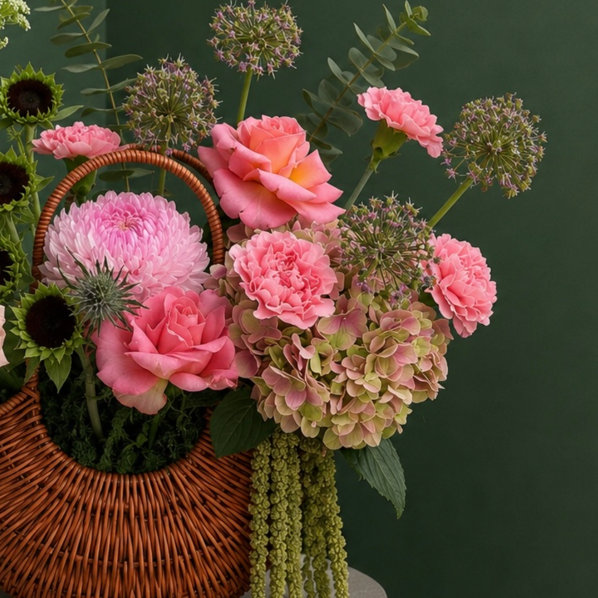 Grace in Bloom Flower Basket
