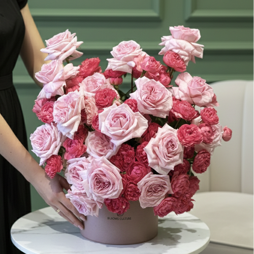 Blush Romance Garden Rose Abundance Box