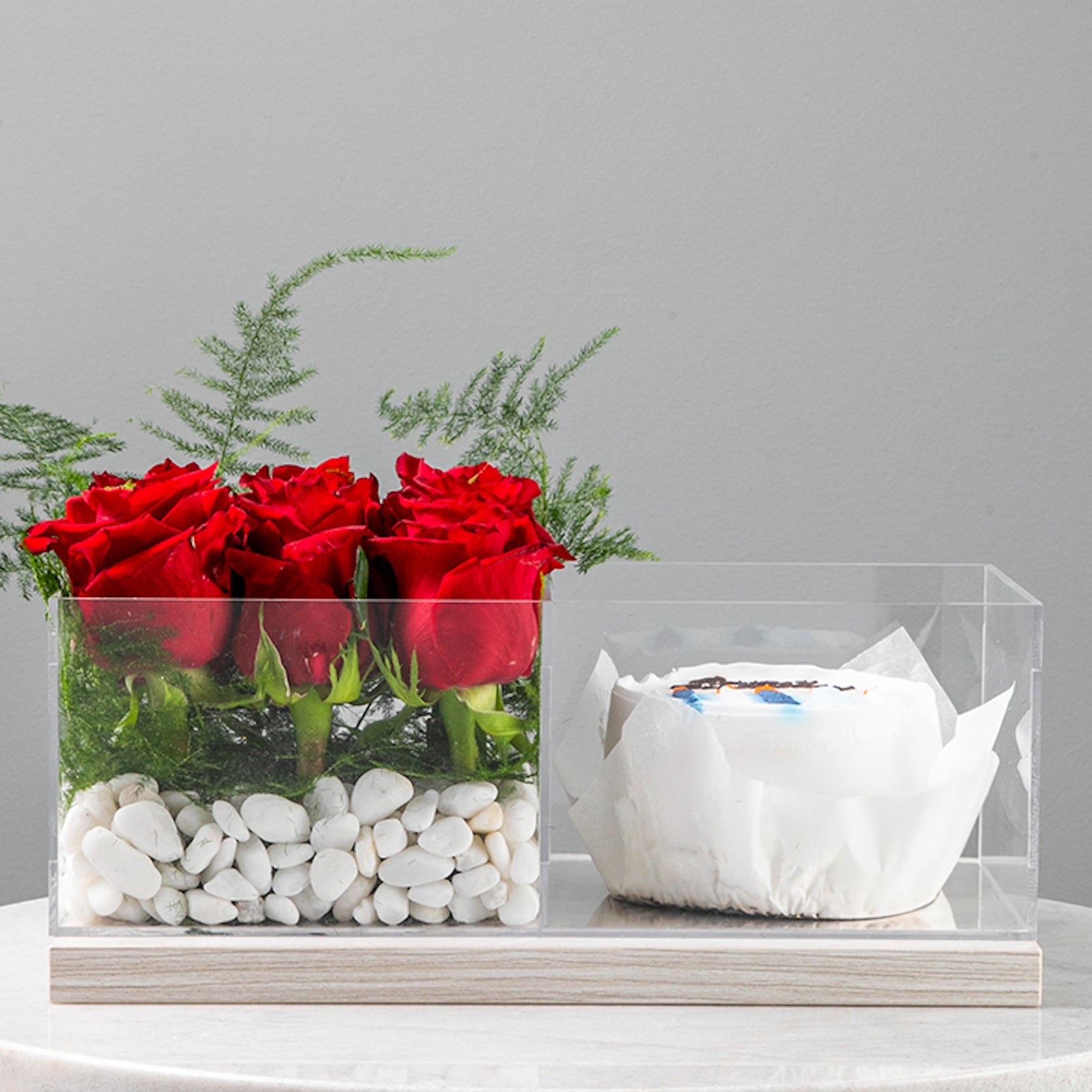 Red Rose Birthday Bliss  Cake Box